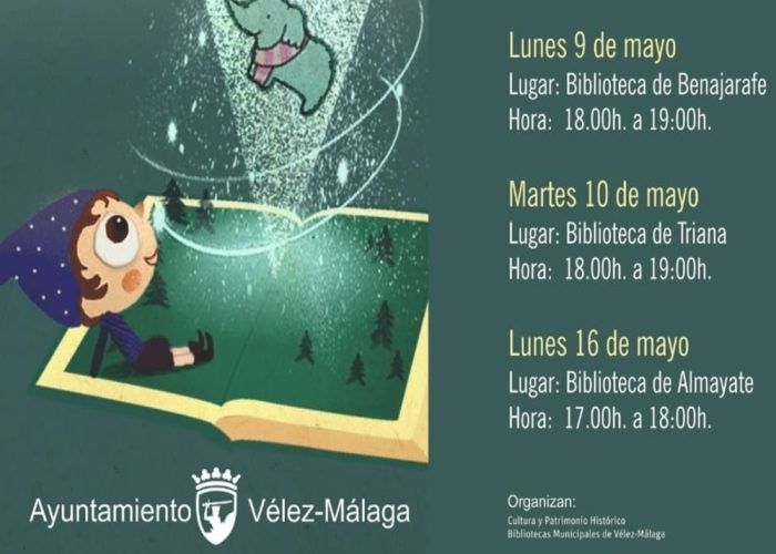 Cuentacuentos gratis para niños en las bibliotecas de Vélez-Málaga