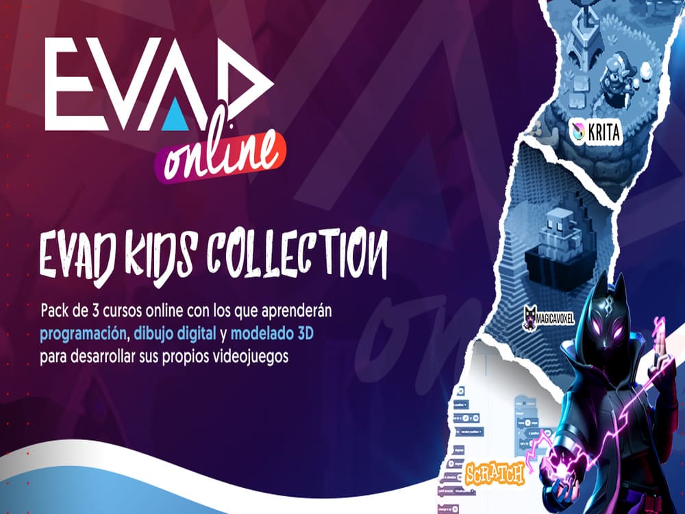 Cursos online sobre creación de videojuegos para niños con EVAD Kids
