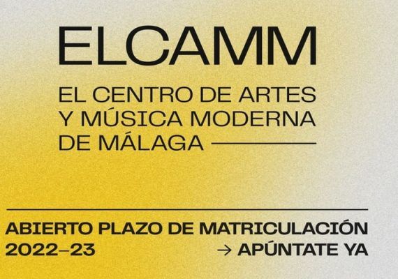Matrículas abiertas el curso 2022-23 en Centro de Artes y Música Moderna de Málaga (CAMM)