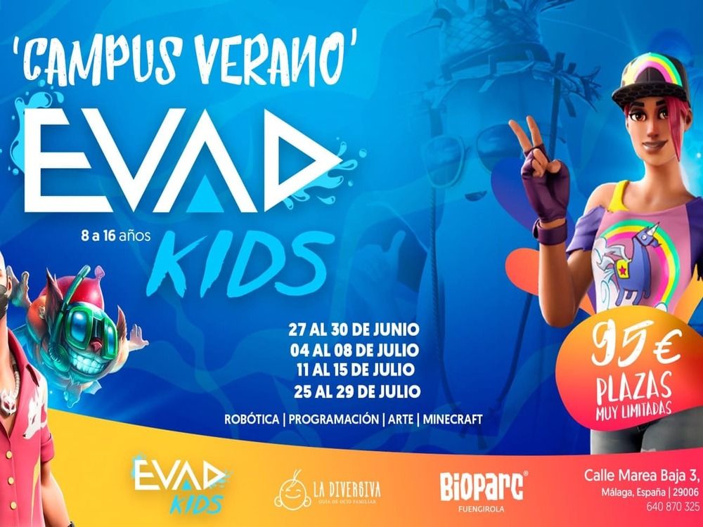 Campus de verano sobre videojuegos para niños y adolescentes con EVAD Kids