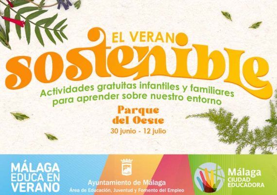 Málaga Educa en Verano: actividades gratis para toda la familia sobre sostenibilidad. Talleres, espectáculos, intervenciones artísticas, teatros, juegos, visitas guiadas.