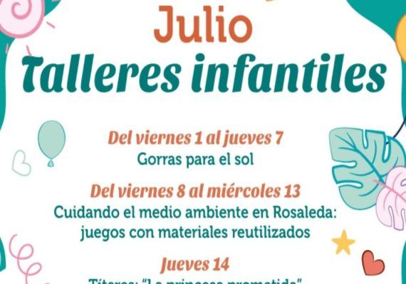 Actividades infantiles gratis para niños y niñas en julio en el CC Rosaleda