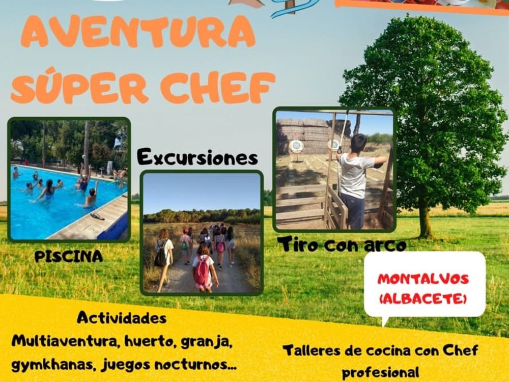 Campamento en plena naturaleza para niñas y niños con Monte Júcar Aventura (Albacete)