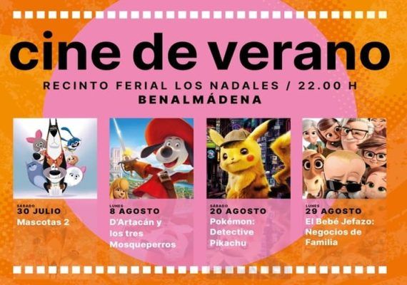 Cine de verano para toda la familia gratis en Benalmádena