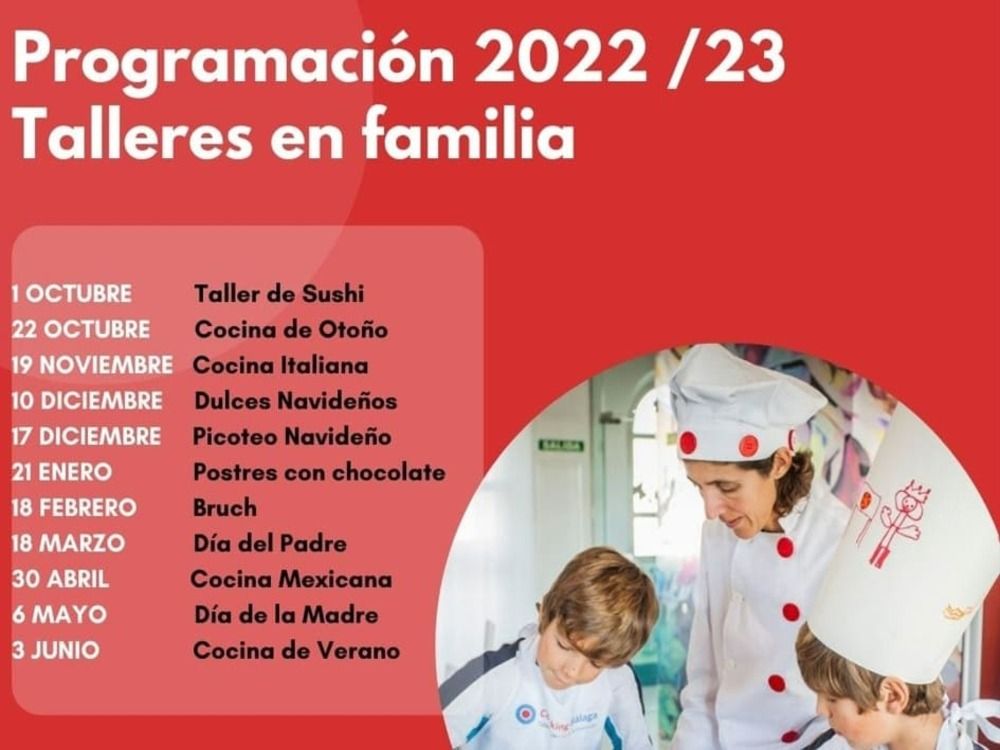 Taller de cocina para niños, niñas y toda la familia con Cooking Málaga