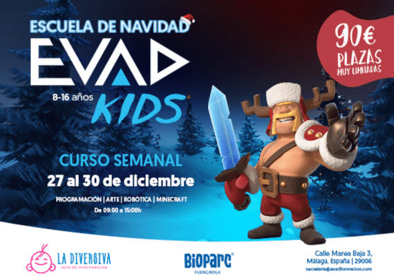 Campus de Navidad para niñas y niños sobre programación y videojuegos con EVAD Kids