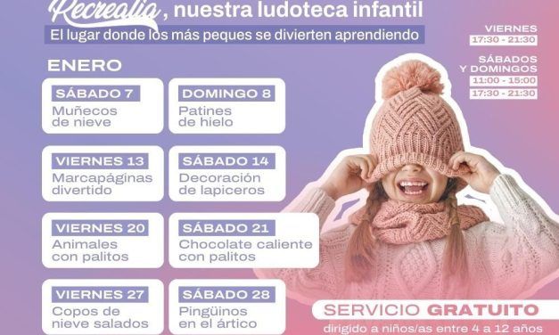 Actividades gratis en enero para niñas y niños en Recrealia, ludoteca del CC Vialia Málaga