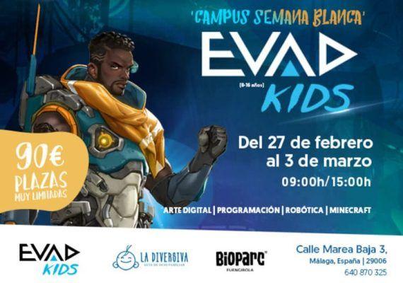 EVAD Kids abres el plazo de matriculación para su Campamento de Semana Blanca en el que niños y niñas de entre 8 a 16 años aprenderán a crear sus propios personajes y videojuegos durante cuatro días.