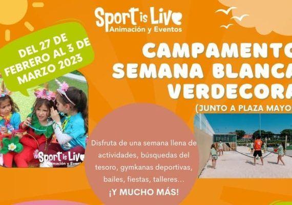 Sportislive ofrece esta Semana Blanca un campamento en el que niños y niñas podrán disfrutar cada día de divertidas actividades. El campamento se llevará a cabo en las instalaciones de Verdecora Málaga.