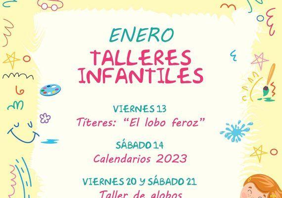 Talleres y teatro de títeres gratis para niños en enero en el CC Rosaleda Málaga