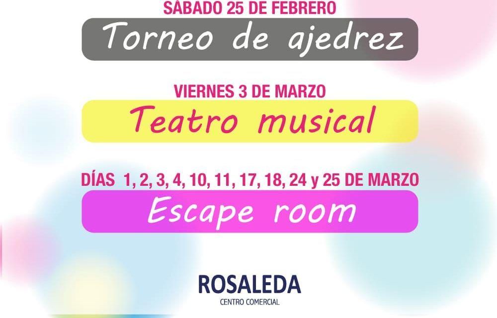Torneo de ajedrez infantil y Semana Blanca con escape room y teatro musical en el CC Rosaleda Málaga