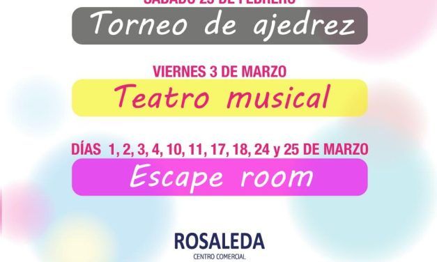 Torneo de ajedrez infantil y Semana Blanca con escape room y teatro musical en el CC Rosaleda Málaga