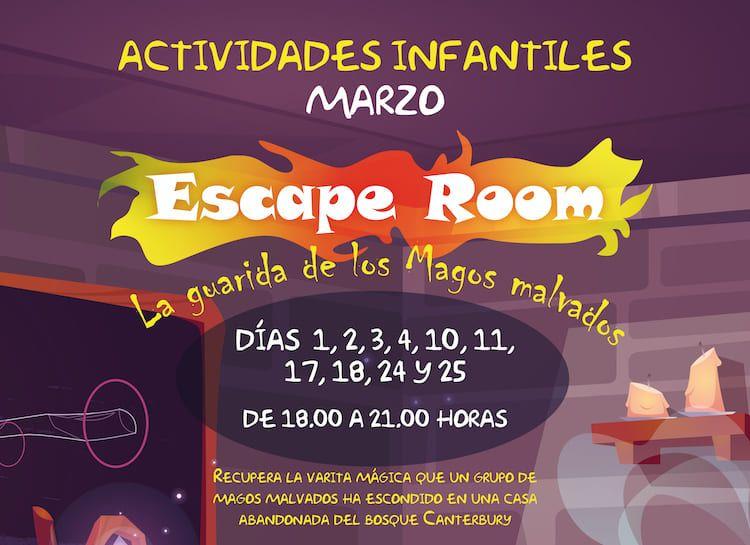 Escape room gratis para niños en el CC Rosaleda de Málaga durante el mes de marzo