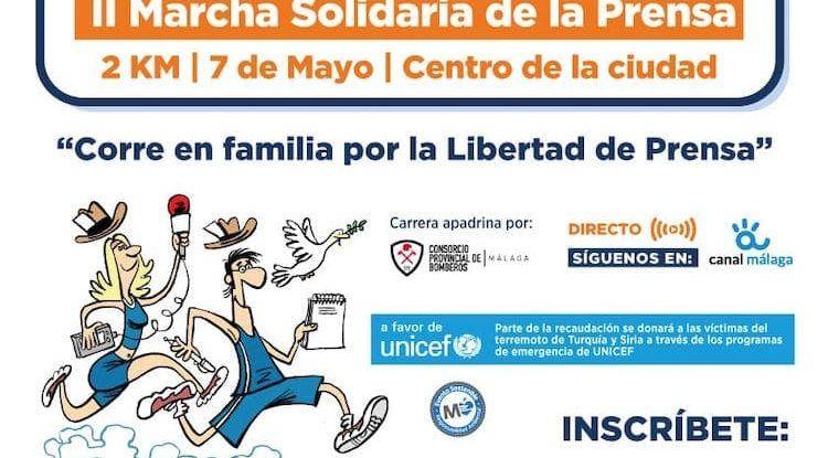La Asociación de la Prensa de Málaga organiza su segunda Marcha Solidaria de la Prensa para dar un paseo en familia por el centro de Málaga.