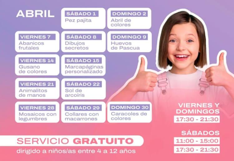 Actividades gratis en abril para niñas y niños en Recrealia, la ludoteca del CC Vialia Málaga