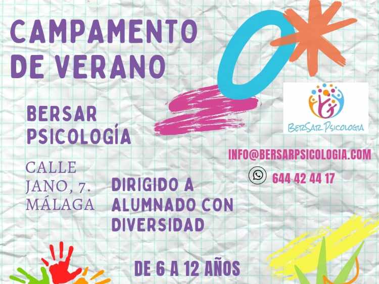 Campamento de verano para niños con necesidades educativas especiales en Málaga con Bersar Psicología