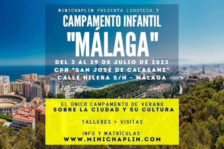 Campamento de verano infantil sobre la ciudad de Málaga y su cultura con Minichaplin