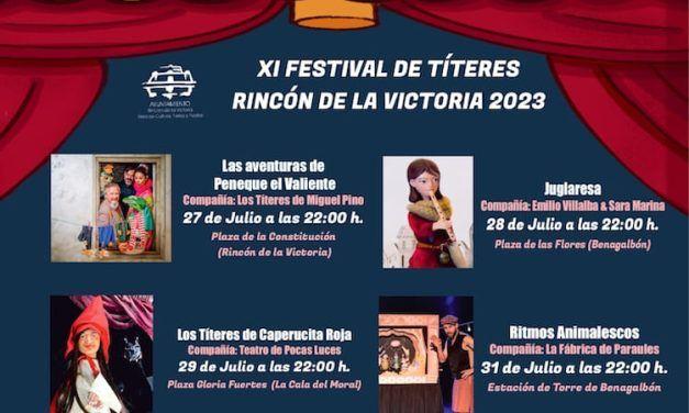 Festival de títeres para toda la familia en las calles de Rincón de la Victoria los días 27, 28, 29 y 31 de julio