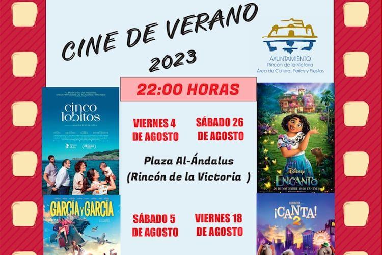 Cine de verano en Rincón de la Victoria gratis para toda la familia durante agosto