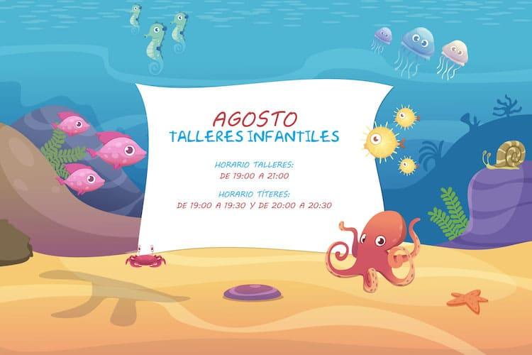 Talleres y teatro de títeres gratis para niños durante agosto en el CC Rosaleda Málaga
