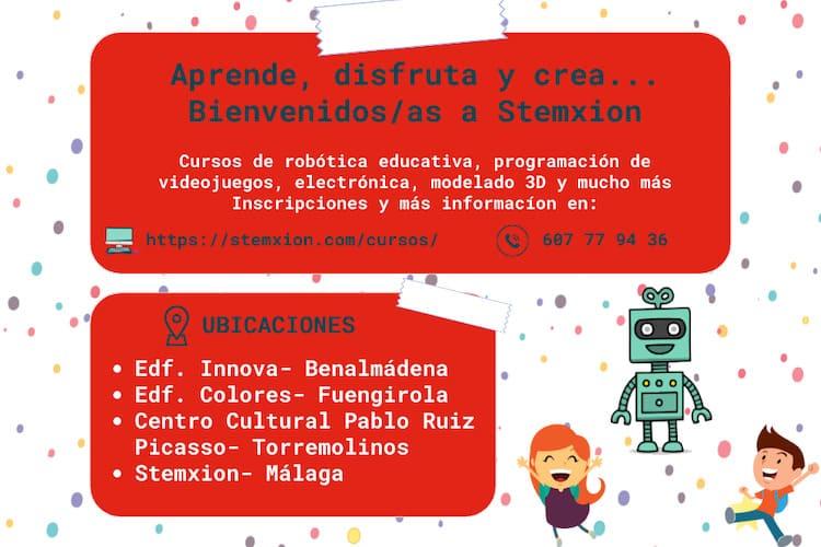 Extraescolares de robótica y tecnología en Málaga con Stemxion