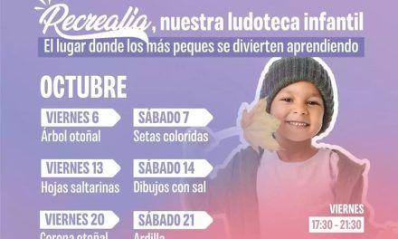 Actividades gratis en octubre para niños en Recrealia, la ludoteca del CC Vialia Málaga