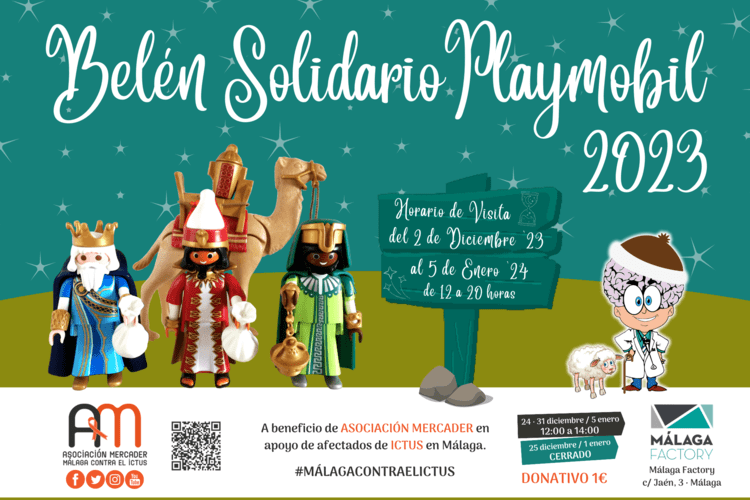 Belén Solidario de Playmobil para niños en Málaga Nostrum
