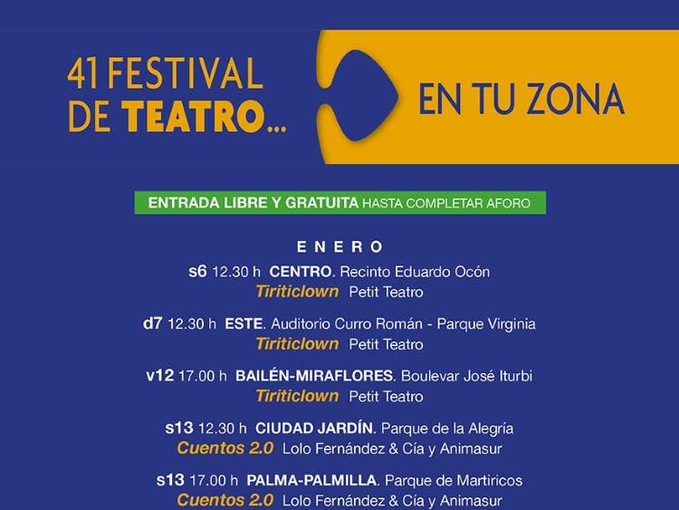 ‘Festival de Teatro… en tu zona’ gratis para toda la familia en Málaga