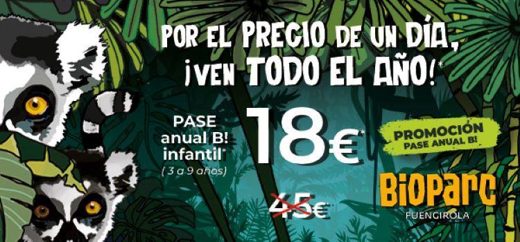 Pase anual de Bioparc Fuengirola por el precio de un solo día