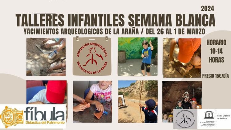 Campamento de Semana Blanca para niños en los Yacimientos Arqueológicos de La Araña, Málaga