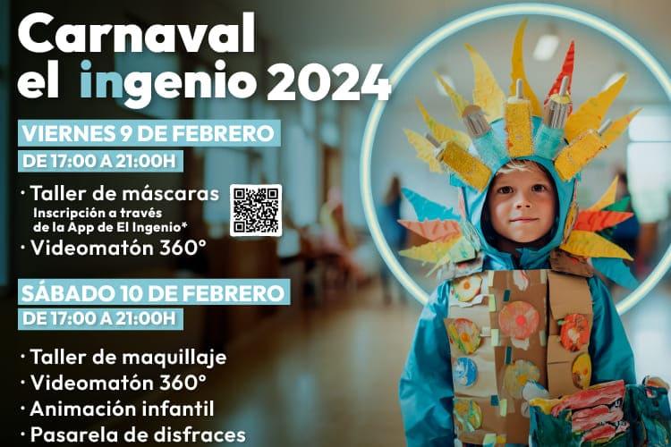 El Centro Comercial El Ingenio en Velez-Málaga, La Axarquía, ofrece un evento de carnaval infantil gratis dirigido a niños de entre 3 y 12 años. Una actividad que se desarrollará durante los días 9 y 10 de febrero, donde los más pequeños disfrutarán de muchas actividades y talleres divertidos.