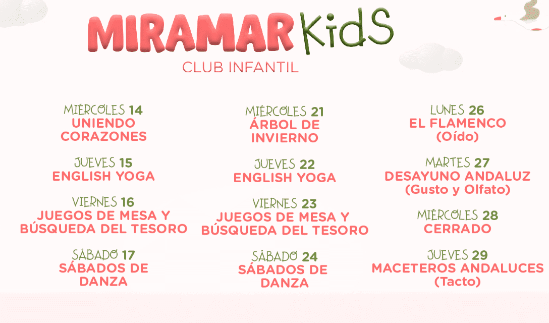 Actividades gratis para niños en el Centro Comercial Miramar Fuengirola en febrero