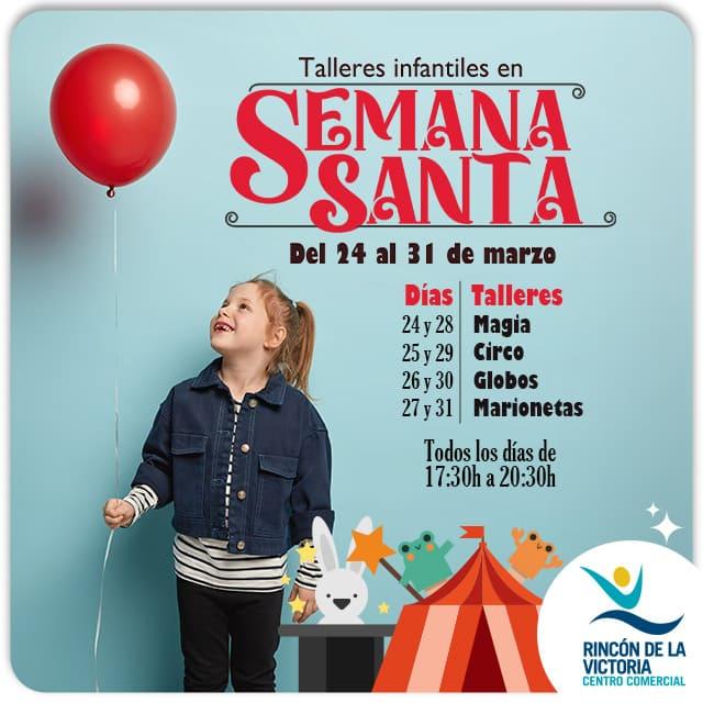 Talleres gratis para niños en Semana Santa en el Centro Comercial Rincón de la Victoria