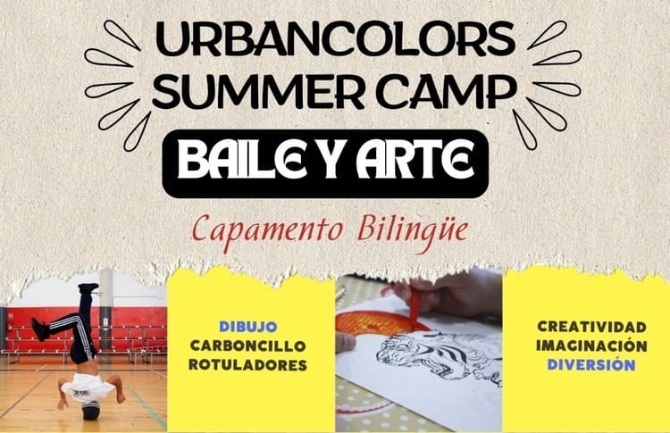El campamento de verano ‘Urbancolors Summer Camp’, es un curso bilinüe de baile y arte para niños y adolescentes en Carranque (Málaga)
